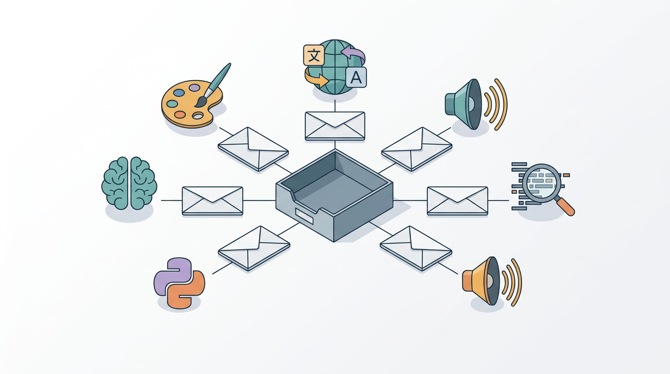 Figure 3. Heterogeneous endpoints — identical protocol, diverse services